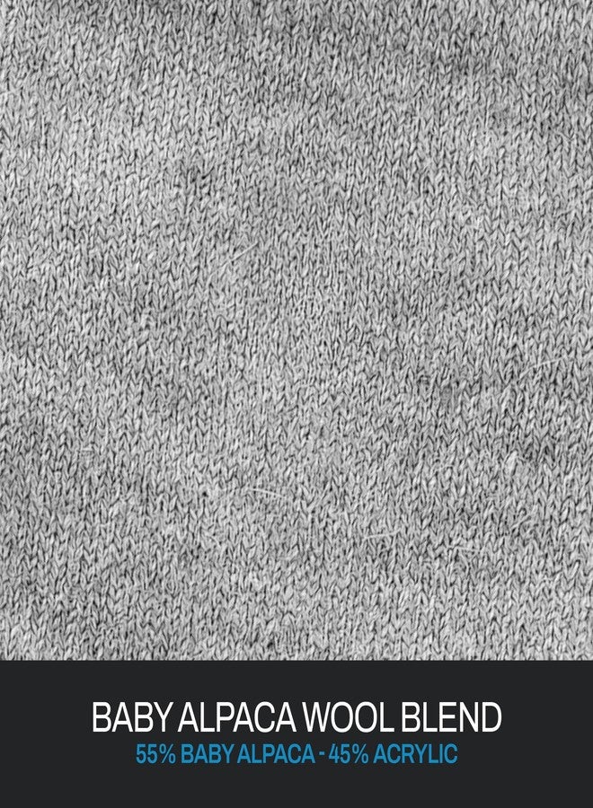 Avantic Baby Alpaca Wool Cuffed Beanie for Men & Women - Double-Layered Winter Hat for Skiing & Snowboarding Black - Image 2